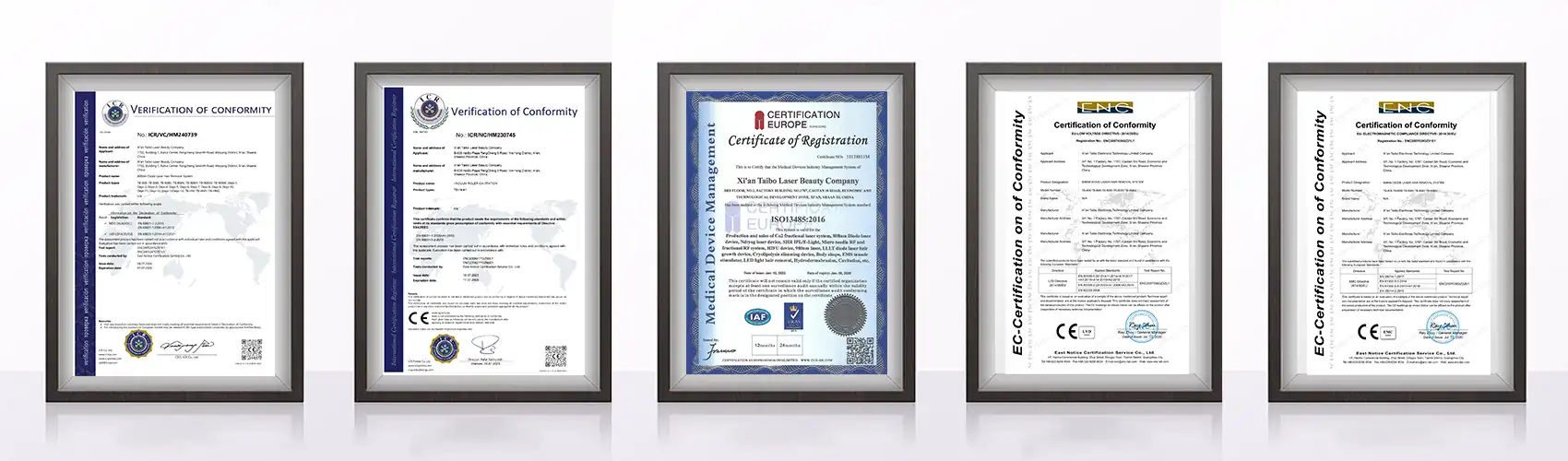 ND YAG Q Switch Laser Machine Certifications  