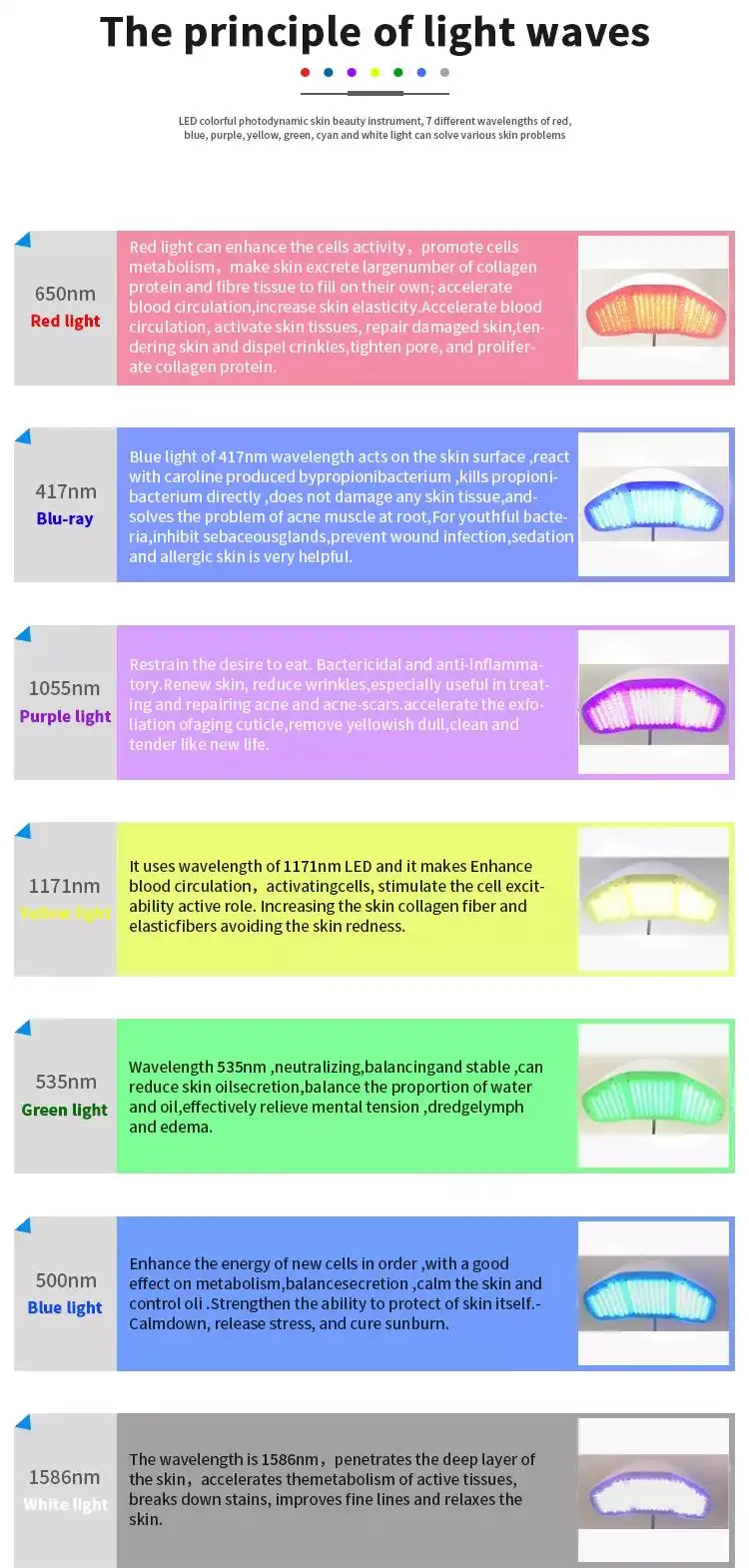 pdt led light therapy machine factory