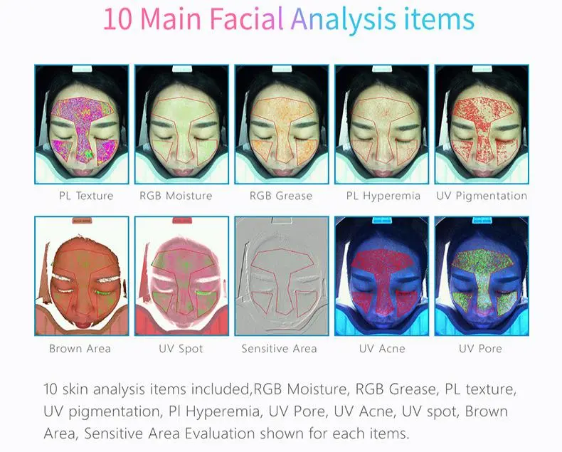 china facial scanner skin analyzer factory